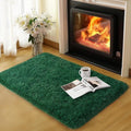 qulint Green Rug for Bedroom, Soft Fluffy 2x3 Area Rug for Living Room Shag by QULINT