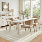 Washable 6x9 Area Rugs for Living Room, Solid Ivory Ultra-Thin Bedroom Rug - Image 8