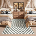 jinchan 5x7 Checkered Area Rugs - Image 6