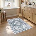 RELEANY Area Rugs Small 2'6"x4' Washable Non-Slip, Floral Vintage Distress by RELEANY