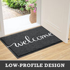 CozyBounty Black Door Mat Welcome Mats Outdoor Indoor Non-Slip Doormat - Image 5