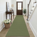 KOZYFLY Cotton Runners Rugs for Hallway 3x10, Wide Washable Runner Rug by KOZYFLY