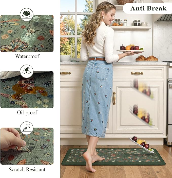 LEEVAN Anti Fatigue Mats for Kitchen Floor Non-Slip, Cushioned Kitchen Mats for - Image 6