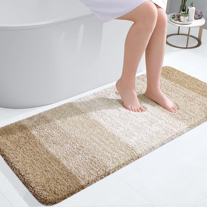 OLANLY Bathroom Runner Rugs Mat 47x20, Extra Soft Absorbent Microfiber Bath Rugs by OLANLY
