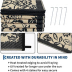 Garvee Outdoor Rugs 9’x12’ Waterproof Reversible Mats, Large Area Plastic Straw - Image 4