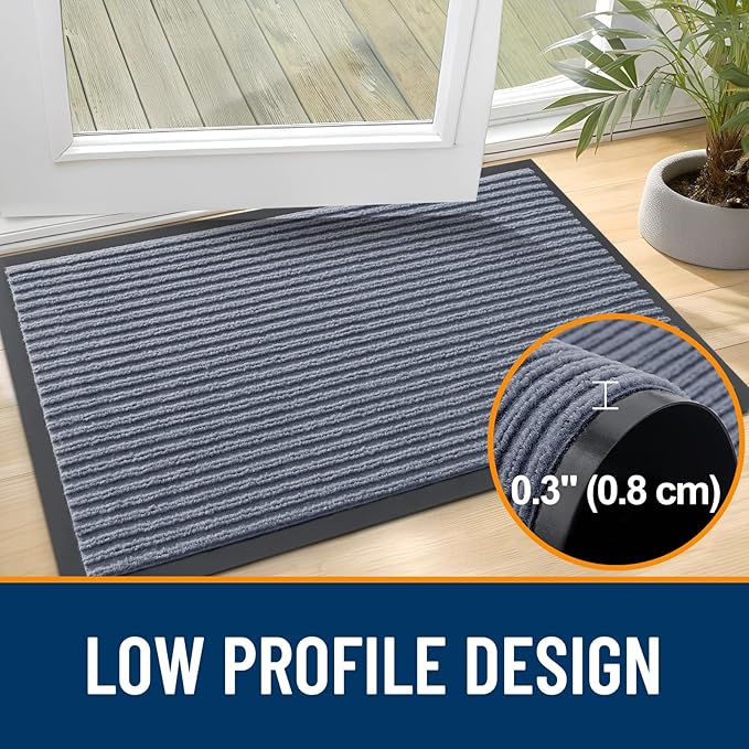 OLANLY Front Door Mat Indoor Outdoor Entrance, Waterproof Heavy Duty Doormat - Image 4