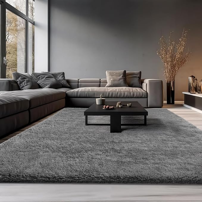 Ophanie Area Rugs 9x12 Living Room, Large Grey Bedroom Carpet, Big Shag Indoor - Image 6