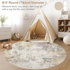 UERMEI 6ft Round Area Rug Living Room Rugs - Image 4