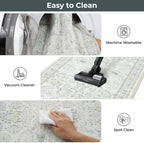 GRANNY SAYS Boho Kitchen Rug Sets of 3, Non Slip Washable Faux Wool Kitchen Mats - Image 4