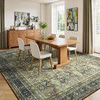 Lessymo Washable Area Rug for Living Room, 8x10 Dark Brow Large Rugs - Image 6
