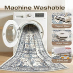 8x10 Washable Area Rugs for Living Room, Large Rug Non Slip Backing Vintage - Image 7