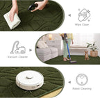 5x7 Olive Green Washable Area Rug - Image 7
