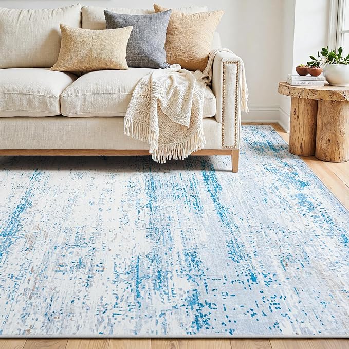 9x12 Area Rugs Washable Rug:Anti-Skid Abstract Modern Living Room Rug Soft Thin - Image 9
