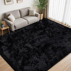 8x10 Area Rug for Living Room:Ultra Soft Fluffy Shag Black Rugs, Large Fuzzy - Image 2