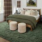 5x7 Ft Shag Green Area Rug for Bedroom Living Room, Ultra Soft Fluffy Furry - Image 2