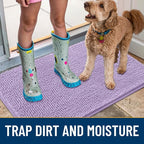 Smiry Dog Door Mat for Muddy Paws 30x20, Absorbent Dirt Trapper, Non-Slip - Image 3