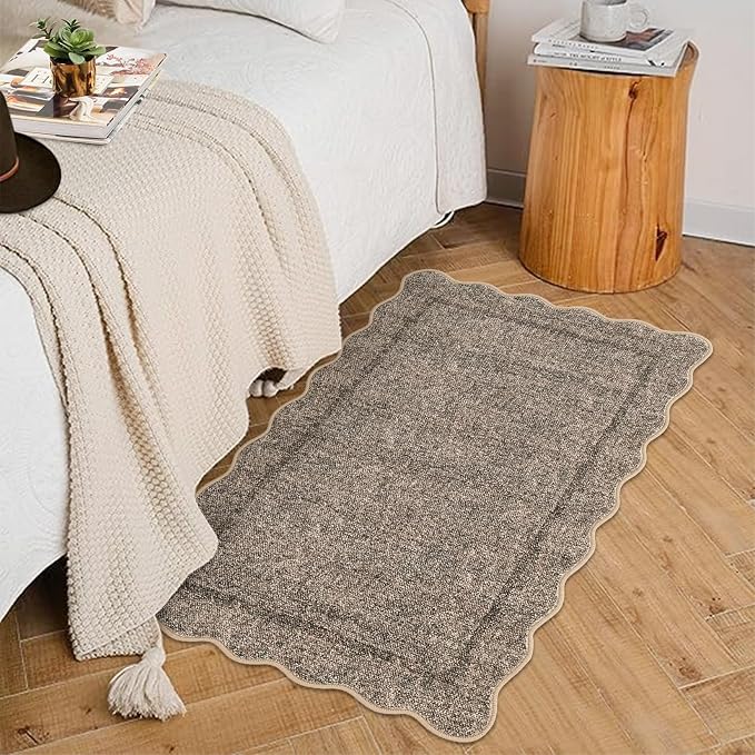 GarveeHome 2x3 Rug, Washable Scalloped Rugs - Image 2