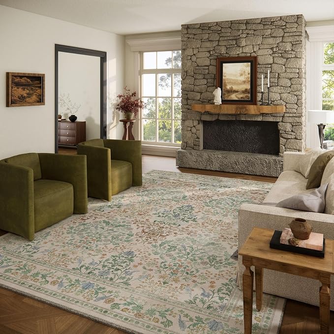 9x12 Area Rugs for Living Room: Washable Bedroom Rug Vintage Area Rug Stain by palohom