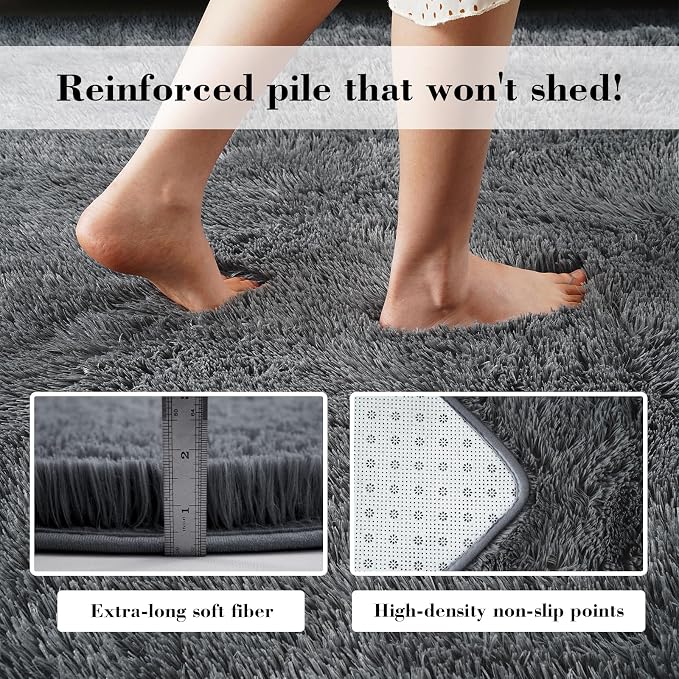 Soft Runner Rugs for Bedroom, Bedside Rug for Living Room Bedroom Room Home - Image 5