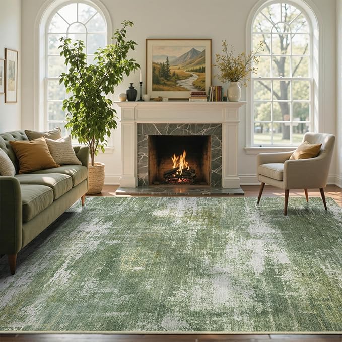 4x6 Ft Area Rugs for Living Room, Soft Non-Slip Washable Rugs Modern Abstract - Image 3