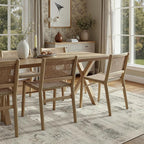 DCX 6x9 Beige Rug, Machine Washable Stain Resistant Distressed Vintage Rug - Image 3