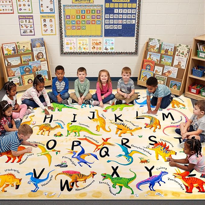 5x7 ABC Classroom Rug for Kids Playroom, Alphabet Rug by Unknown