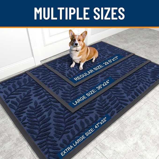 OLANLY Door Mat Indoor Outdoor Entrance, Waterproof All-Weather All-Season - Image 3