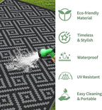 GENIMO Outdoor Rug for Patio Clearance, Reversible Plastic Camping Rugs - Image 5