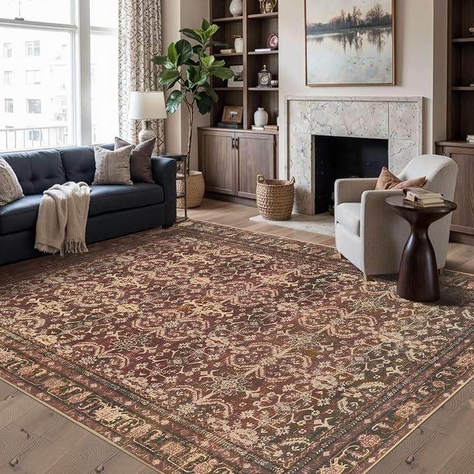 Rugxara 6x9 Area Rugs for Living Room Bedroom, Large Washable Christmas Rug - Image 4