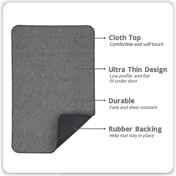 Bosap Bathroom Rugs Set 2 Pieces, Thin Bathroom Mats, Toilet Rugs, Quick Dry - Image 2