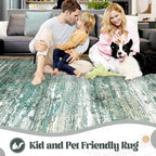 XLUEZ 5x7 Area Rugs for Living Room, Washable Modern Abstract Large Area Rug - Image 3
