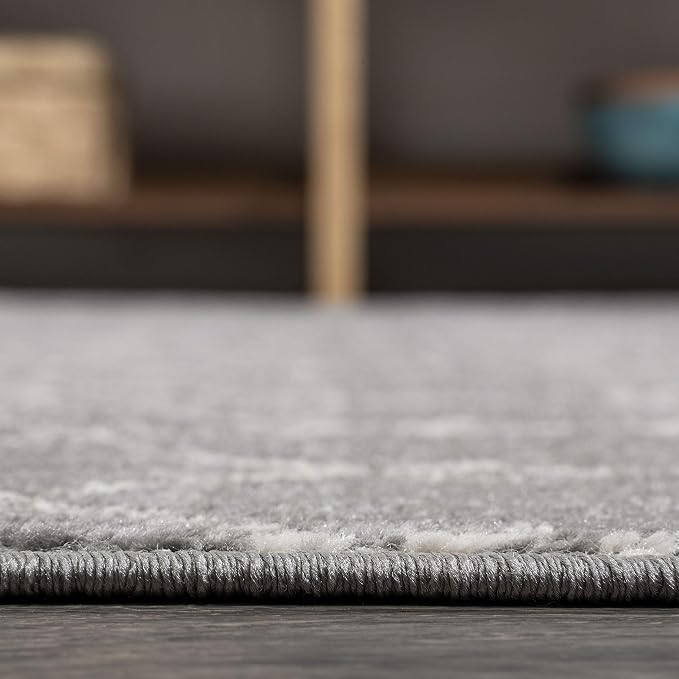 JONATHAN Y Boho Vintage Diamond Gray/Ivory Round Area Rug 6 ft, Moroccan Hype - Image 6