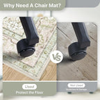 36"x48" Office Chair Mat for Hardwood Tile Floor, Under Desk Carpet Protector - Image 4