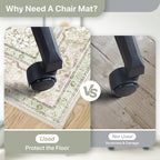 48"x72" Office Chair Mat for Hardwood Tile Floor, Under Desk Carpet Protector - Image 4
