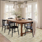 Latte&Fog 5x7 Area Rugs for Living Room, Vintage Beige Washable Rug, Boho - Image 3