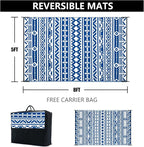 HUGEAR Outdoor Plastic Straw Rug, Waterproof Outdoor Rugs - Image 2