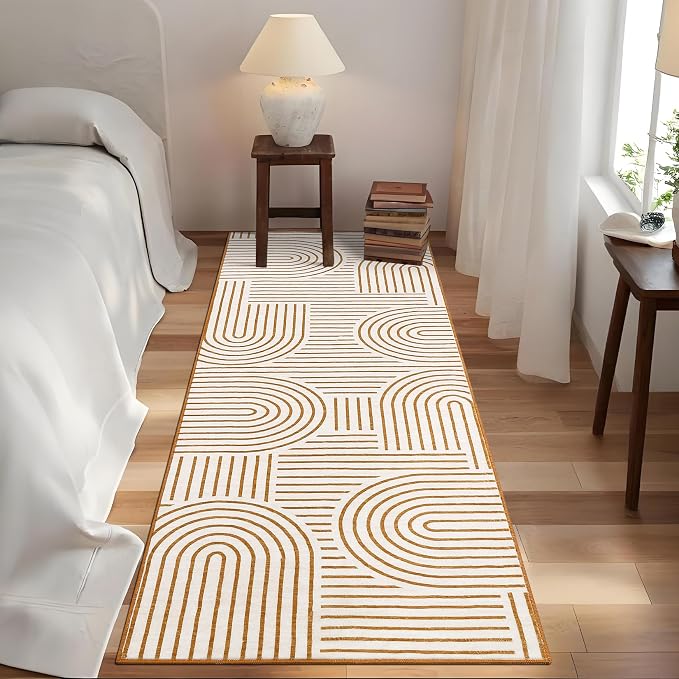 ROYHOME Modern Rug 2x6 Runners for Hallways, Abstract Kitchen Runner Rugs Non - Image 3