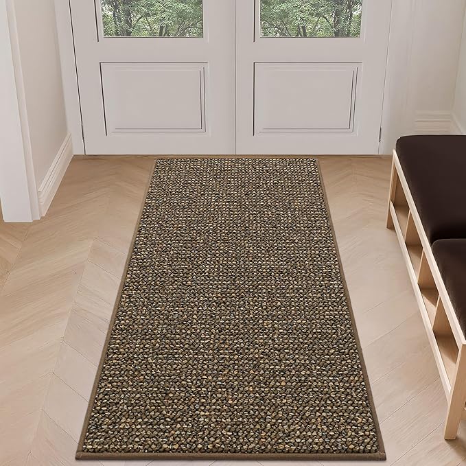 BEQHAUSE Dirt Trapper Door Mat 24" x 60", Non-Slip Washable Doormats Entrance by BEQHAUSE