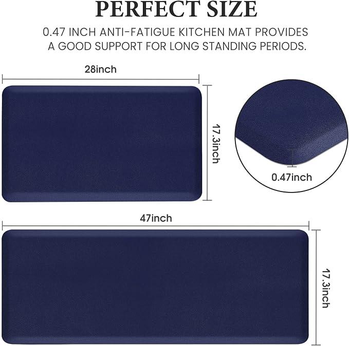 HappyTrends 2 PCS Kitchen Mat Cushioned Anti-Fatigue Floor Mat, Heavy Duty - Image 2