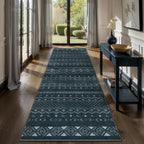 SERISSA Hallway Runner Rug, Soft Low-Pile Geometric Indoor Long Carpet by SERISSAHomeDecorCollection