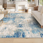 Lahome Modern Abstract Living Room Rug, Washable 8x10 Area Rugs - Image 5