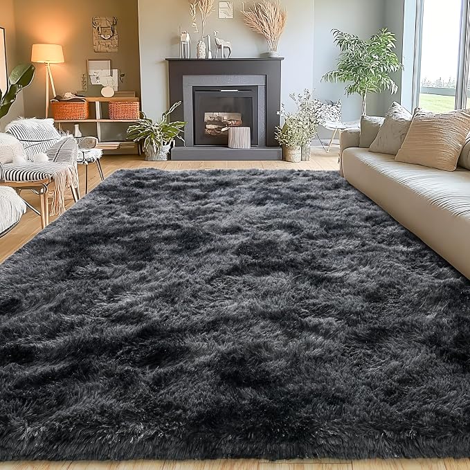 Area Rugs for Living Room 6x9, Ultra Soft Fluffy Rug for Bedroom, Modern Shaggy - Image 2
