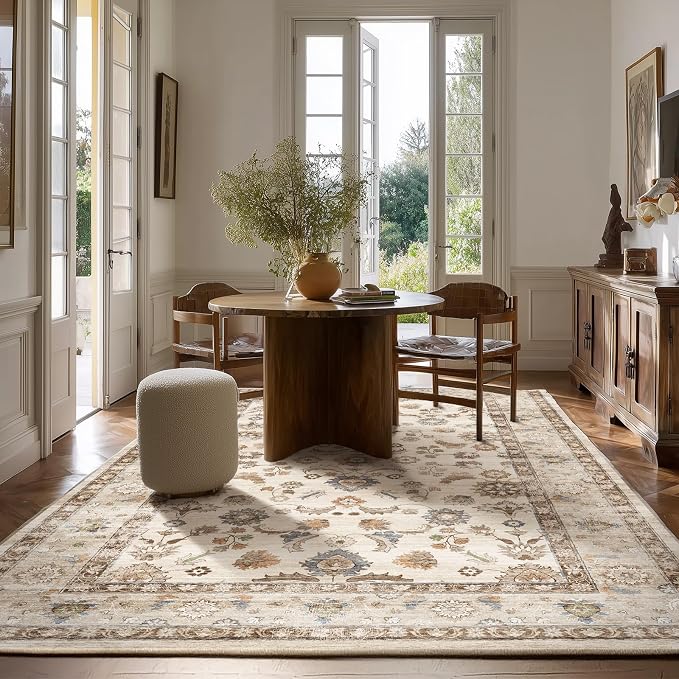 10x14 Area Rug Washable Rugs: Large Living Room Rug Stain Resistant Non Slip - Image 6