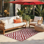 GENIMO Outdoor Rug for Patio Clearance, Waterproof Reversible Christmas Mat by GENIMO