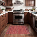 SERISSA 2x3 Rugs for Entryway, Washable Non-Slip Red Ochre Small Area Rug - Image 2