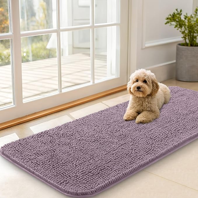 OLANLY Dog Door Mat for Muddy Paws 47x20, Absorbs Moisture and Dirt, Absorbent by OLANLY