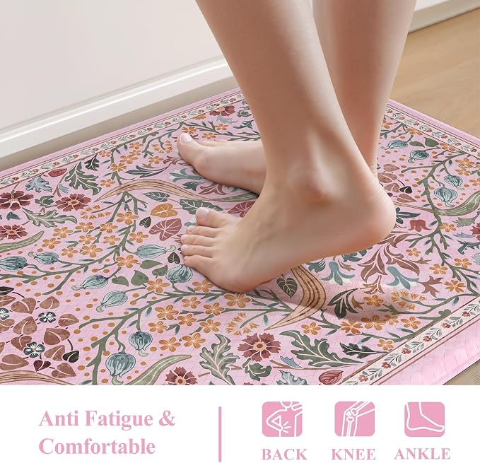 Collive Kitchen Mats Cushioned Anti Fatigue, Waterproof Kitchen Floor Mat Non - Image 3