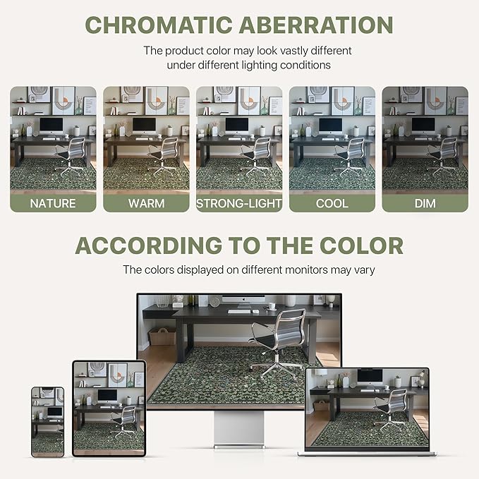 36"x60" Office Chair Mat for Hardwood Tile Floor, Under Desk Carpet Protector - Image 6