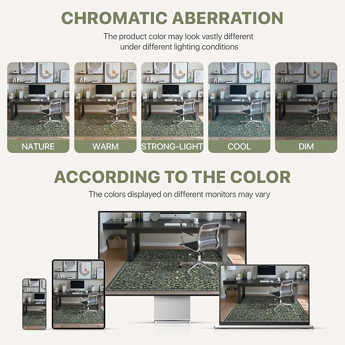 48"x72" Office Chair Mat for Hardwood Tile Floor, Under Desk Carpet Protector - Image 6