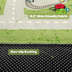 LIVEBOX Green Kids Playroom Rug, Non-Slip Soft Car Rugs Play Mat - Image 3